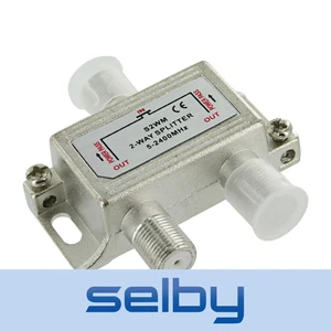 TV Antenna Splitter 2-Way F-Type Aerial 5-2400MHz Power Pass Foxtel Compatible - Picture 1 of 2