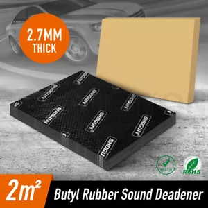 2m² 10Pc Car Butyl Rubber Sound Deadener Sound Proofing Truck Vibration Heat Mat - Picture 1 of 12