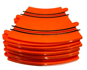 Hot Wheels 1/64 9 x Curve Slot Car Tracks Orange - Picture 1 of 6