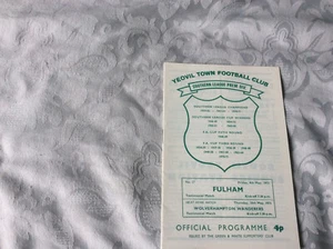 1973 YEOVIL TOWN V FULHAM TESTIMONIAL 13 - Picture 1 of 1