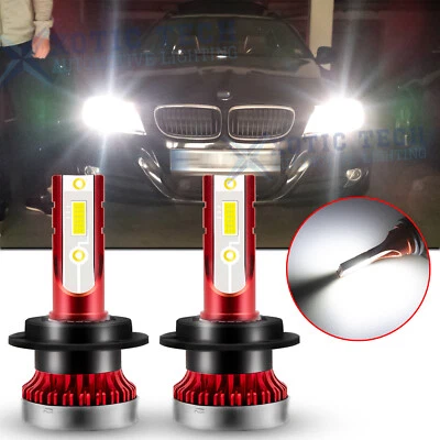 H7 Xenon White LED High Beam Headlight Bulb 6000K For BMW E90 F30 328i 330i 335i - Image 1 of 4
