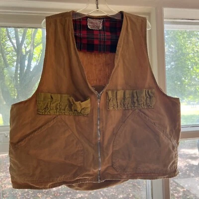 Hunter's Hunting Vest Western Field Montgomery Ward Men's Large  Vintage - Image 1 of 4