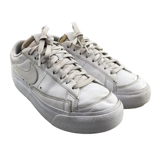 Nike Blazer scarpa donna 8 5 bianco plateau basso sneaker streetwear viaggio preppy