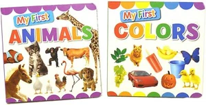 "My First” Set of 2 Board Books for Babies & Toddlers - Learn Colors, Animals - Picture 1 of 5