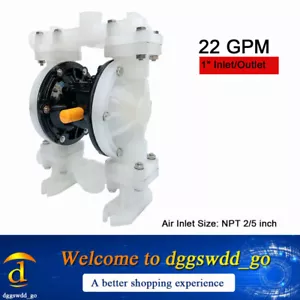 Industrie Doppelmembranpumpe 22GPM luftbetrieben 1" Einlass/Auslass Säure&Alkali - Bild 1 von 12