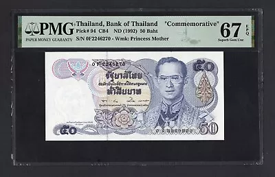 Thailand 50 Baht ND(1992) P94 "Commemorative" Uncirculated Grade 67 - Image 1 of 2