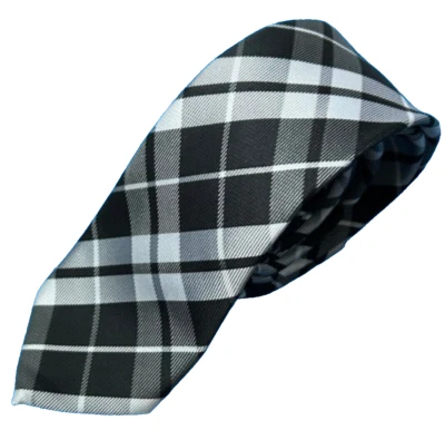 Мужской узкий галстук IMANI • черно-белый клетчатый • 62 дюйма L 2,5 дюйма W - Изображение 1 из 4