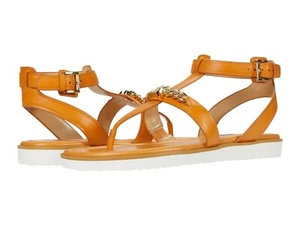 MICHAEL KORS Farrow Thongs Flat Slingbacks Sandals Cider Leather Size 6.5 , 11 - Picture 1 of 6