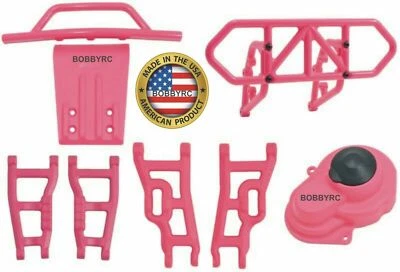 RPM Pink Suspension Arms, Gear Cover, Fr & Rr Bumpers For Traxxas Slash 2WD - Image 1 of 4