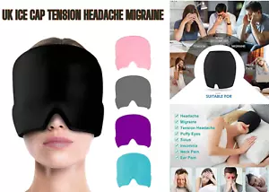 Ice Cap Tension Headache Migraine Relief Mask Heat Cold Therapy Hat Headache UK - Picture 1 of 15