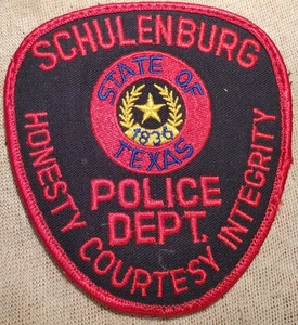 TX Schulenburg Texas Polizei Schulteraufnäher - Bild 1 von 1