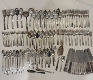 Oneida SWEET BRIAR 1948 Tudor Silverplate 123-Pc Service for 12 + Bonus Pieces - Picture 1 of 16