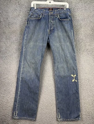 Y2K Von Dutch Kustom Men's Blue Jeans Straight Firewood Greaser USA Made Sz 30 - Image 1 of 4