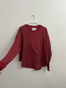 Die TOP. Circle Thermo Langarmshirt Oberteil meliert kirschrot Gr. 0 - Bild 1 von 5