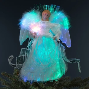 Northlight Fiber Optic Color-Changing Angel with Dove Christmas Tree Topper - - Picture 1 of 6