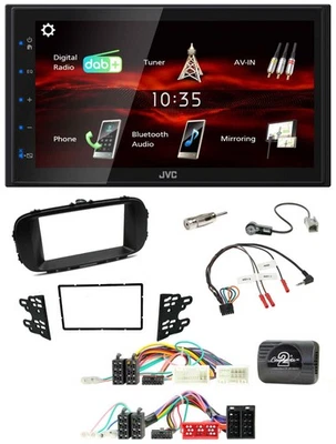 JVC USB Bluetooth Lenkrad DAB 2DIN Autoradio für Kia Soul 2014-2019 schwarz - Bild 1 von 4