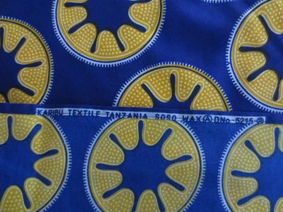 KARIBU TANZANIA SOSO WAX PRINT Cotton/Silk Blend HEMMED FABRIC - 55" x 79-1/2" - Image 1 of 3