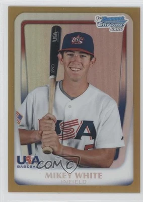 2011 Bowman Chrome USA 18U National Team Refractors Gold /50 Mikey White #18U-26 - Image 1 of 2
