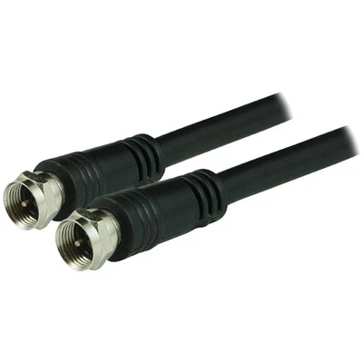 GE® RG6 Coaxial Cable with F-Type Connectors, Black (25 Ft.) - Image 1 of 3