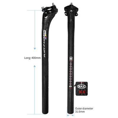 MTB Carbon Fiber Seat Post 27.2/31.6mm Mountain/Road Bike Seatpost Bicycle Parts - Image 1 of 4