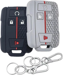 Cubierta de llavero inteligente de silicona con 4 botones 2 piezas para GMC Canyon Sierra 2014-2019 - Imagen 1 de 1