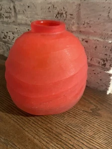 Vintage Vase orange Guaxs grob geschliffenes Glas - Bild 1 von 7