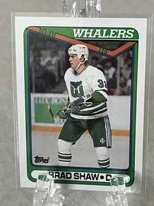 BRAD SHAW--ROOKIE--1990-91 TOPPS--HARTFORD WHALERS--FREE SHIPPING - Bild 1 von 2