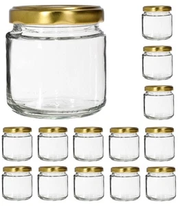 200ml Einweckgläser + Deckel GOLD Einmachgläser Vorratsgläser - Bild 1 von 6