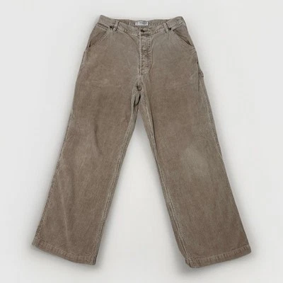 Pantalones De Colección Abercrombie & Fitch 32x30 Tostado Pana Años 90 Y2K Grunge Botón Mosca Foto 1 de 4