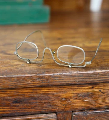 Gafas antiguas lentes plegables gafas relojero moto gafas de colección Foto 1 de 4