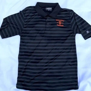 San Francisco Giants Black Striped Polo Shirt 2014 World Series Champs Men’s XL - Picture 1 of 8