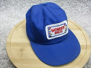 Vintage Wonder Bread Hat Employee CINTAS Uniform Blue Adjustable Patch Logo 90s - Picture 1 of 8