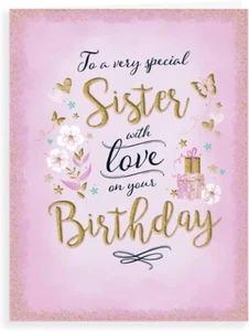 To A Special Sister Birthday Card. 19x13cm (8x6 Inches) - Picture 1 of 2