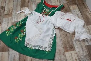 KL4788 @ Dirndl + Schürze @ oldschool @ Balkonett @ Vintage Trachtenkleid @ 42 - Bild 1 von 3