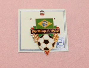 World Cup USA 94 Soccer Brazil Flag Peter & David Pin - Picture 1 of 1