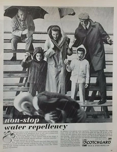 Anuncio impreso repelente de manchas Scotchgard vintage 1961 efímero arte de pared decoración - Imagen 1 de 1