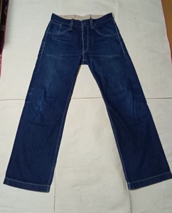 Momotaro Jeans Indigo Denim Pants with Fabric Patches Ranpuya 34 Made in Japan - Picture 1 of 15