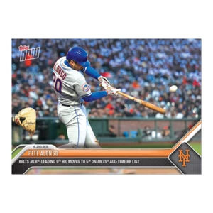 Pete Alonso - 2023 MLB TOPPS NOW® Card 157 New York Mets 5° ALL TIME HR LEADER - Foto 1 di 2