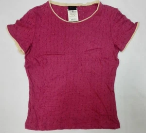 D&G DOLCE & GABBANA ITALIEN KAPPE ÄRMEL Top Shirt Damen Mädchen Stretch passend - Bild 1 von 8