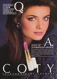 COTY magazine AD #01 RARE 1986 BEAUTIFUL SEXY PAULINA PORIZKOVA - Picture 1 of 2