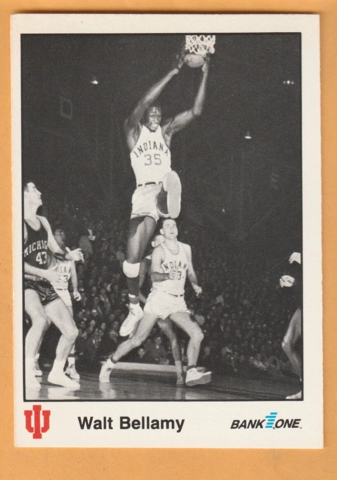 Walt Bellamy Indiana Hoosiers 1986 Greats Card #2 HOF New Bern North Carolina - Image 1 of 2