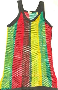 Mens string vests, rasta urban hip hop tank tops street wear - Picture 1 of 2