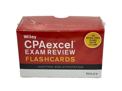 Wiley CPAexcel Exam Review Flashcards–Auditing & Attestation|250 Critical Study - Image 1 of 3