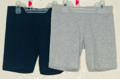 Wonder Nation Set of 2 Girls Bike Shorts Stretch Cotton New    5K5 - Image 1 of 4