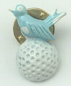 Bluebird Bird Golf Ball Hat Lapel Tie Pin - Picture 1 of 5