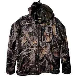 Cabela's Men L Fleece Lined Removable Hood Full Zip True Timber Cameo Sweater - Picture 1 of 6