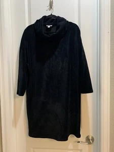 "Vestido de pana Jill PureJill negro cuello alto XL pequeño manga larga longitud 39""" - Imagen 1 de 5
