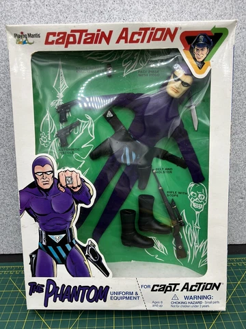 Captain Action The Phantom Uniform Equipment Only - Playing Mantis Sealed in Box Cover