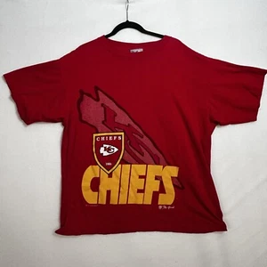 Vintage 1993 Kansas City Chiefs Red Single Stitch T-Shirt The Game Size XL - Picture 1 of 11