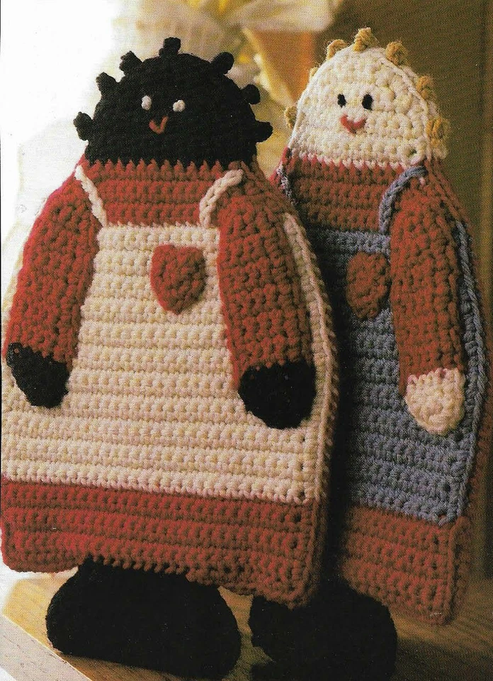 ABRAZADORES FOLCLÓRICOS COUNTRY DECORACIÓN COCINA TAMAÑO DIGERIR PATRÓN GANCHILLO INSTRUCCIONES Foto 1 de 1